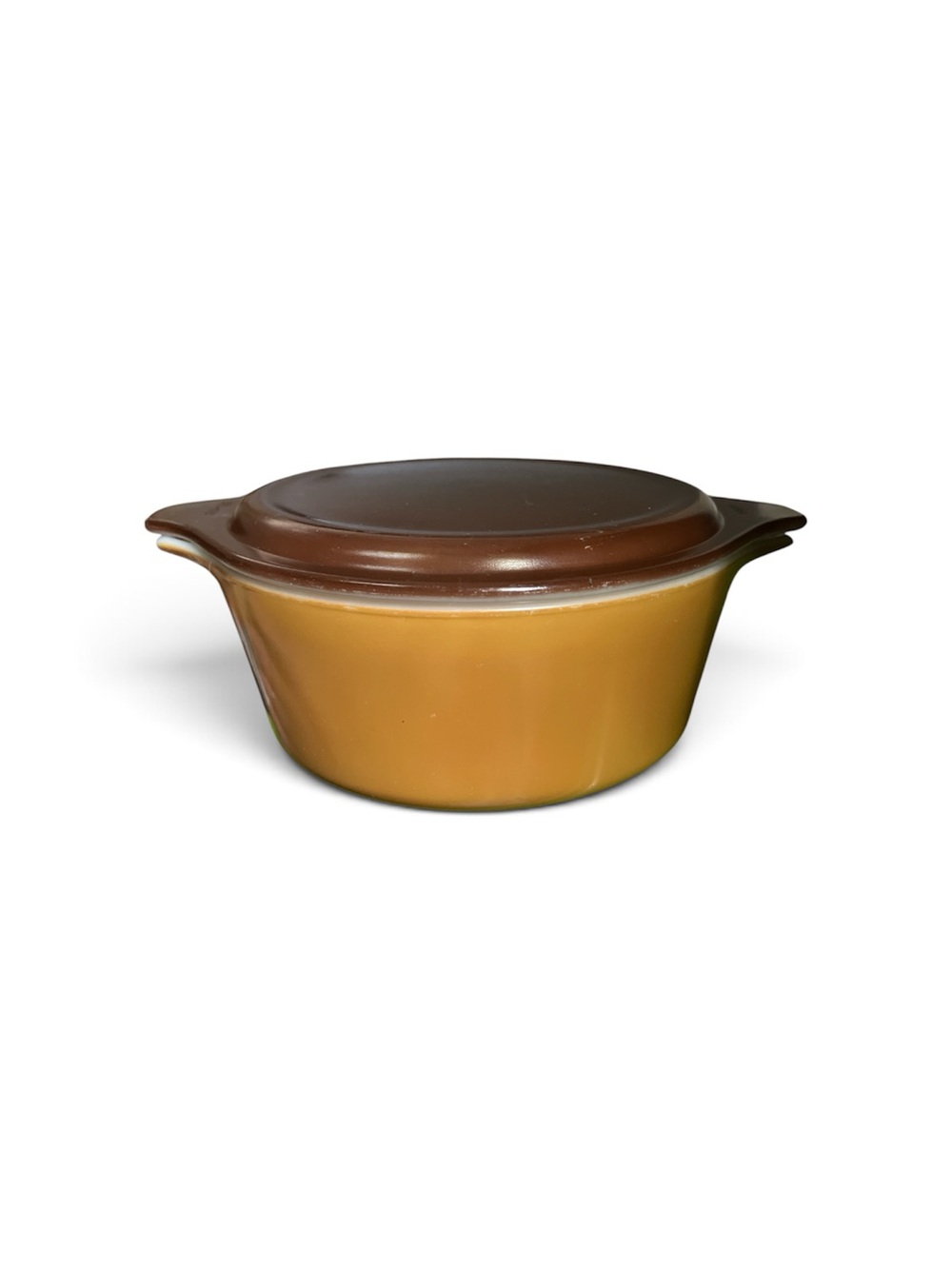 Brown Pyrex Ceramic Covered Casserole Dish